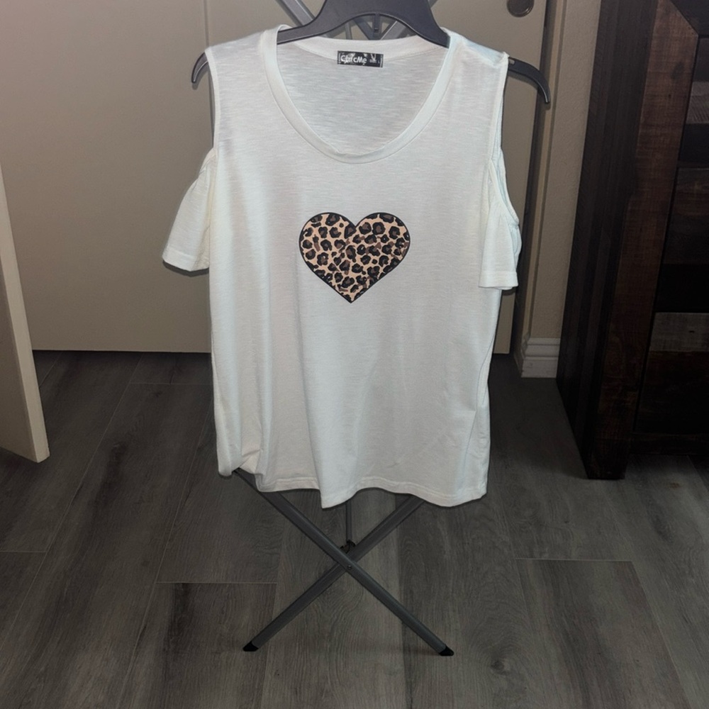 Cold shoulder ladies T-shirt